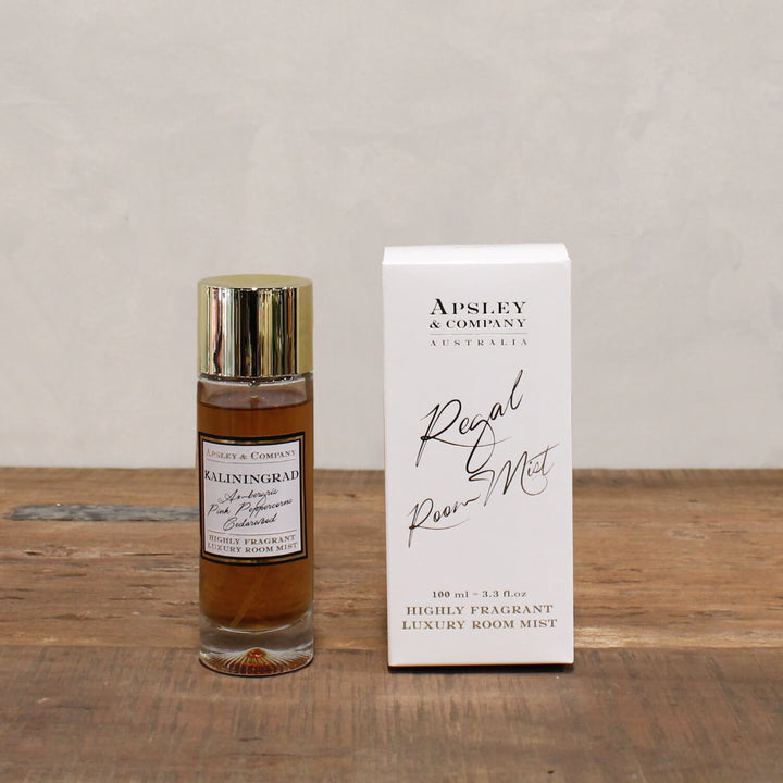 Apsley & Company  |  Kaliningrad Room Mist  |  Ambergris, Pepper & Sandalwood