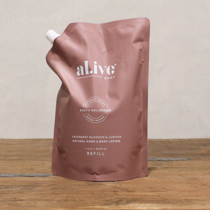 al.ive Hand and Body Lotion 1kg Refill - Raspberry Blossom & Juniper